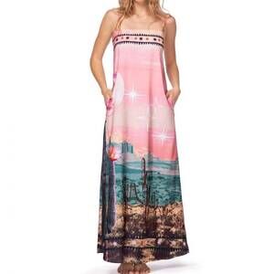 NEW OLA AZUL women's celeste desert dress in multicolor